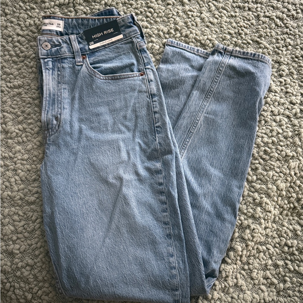 Abercrombie curve love High Rise Light Blue Jeans